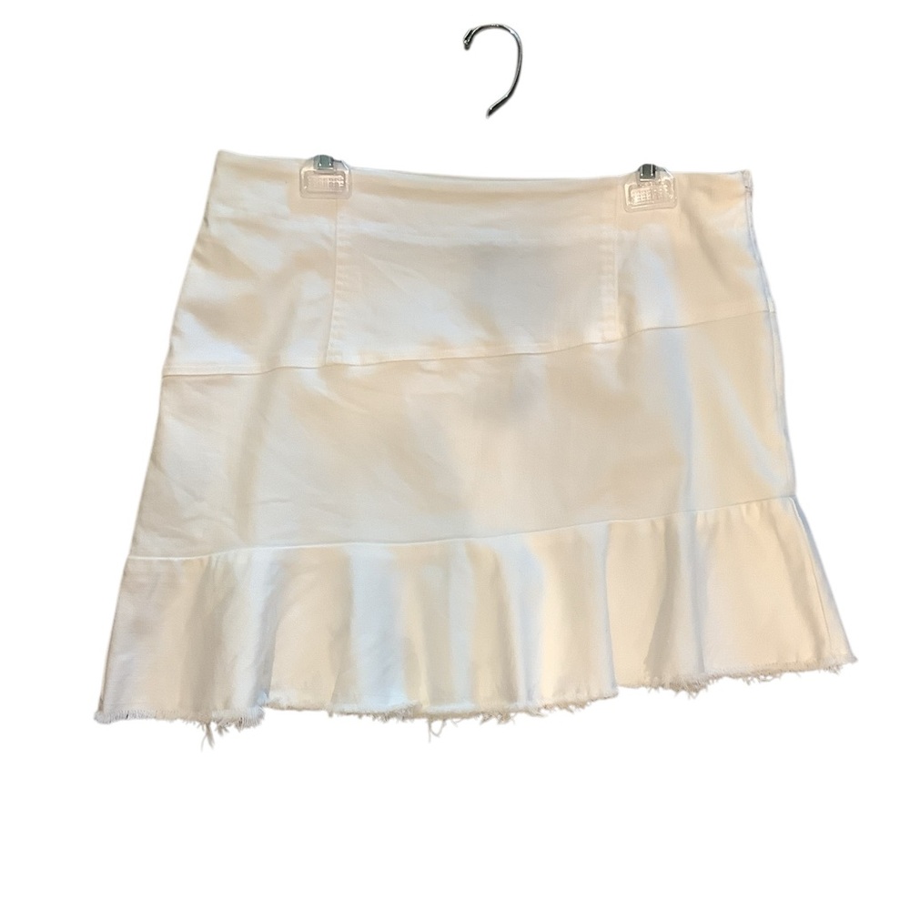 Aqua White A-Line Skirt With Side Zipper. Size M/L BRAND NEW